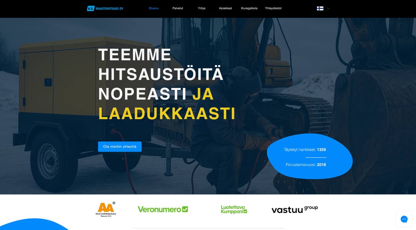 Asmaastohitsaus website